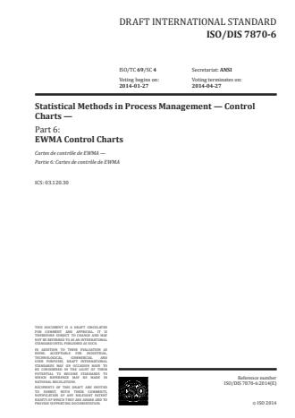 ISO 7870-6:2016 - Control charts