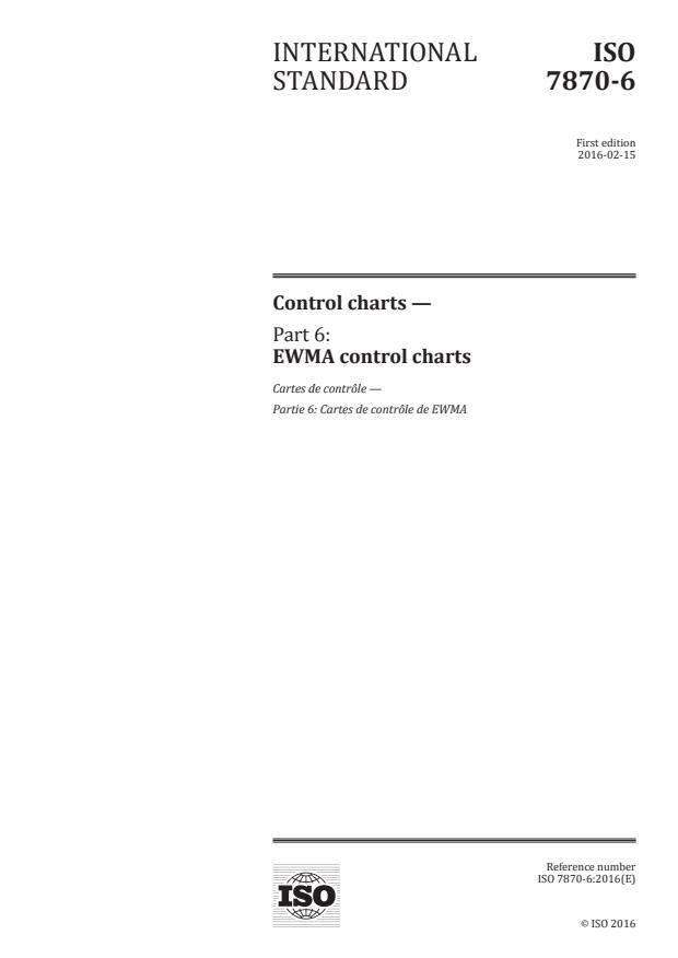 ISO 7870-6:2016 - Control charts