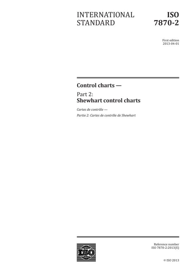 ISO 7870-2:2013 - Control charts
