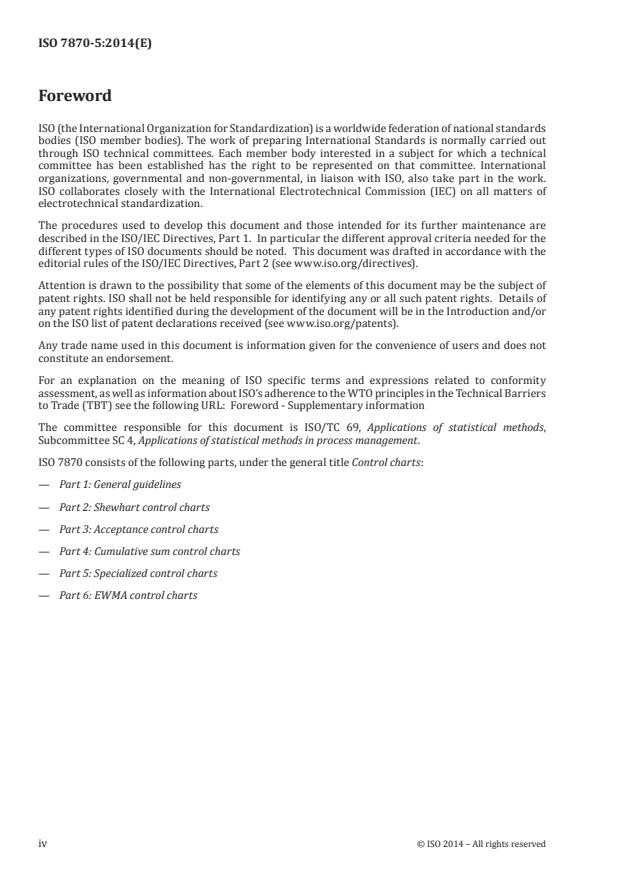 ISO 7870-5:2014 ISO 7870-5:2014 - Control charts - Page 4 preview