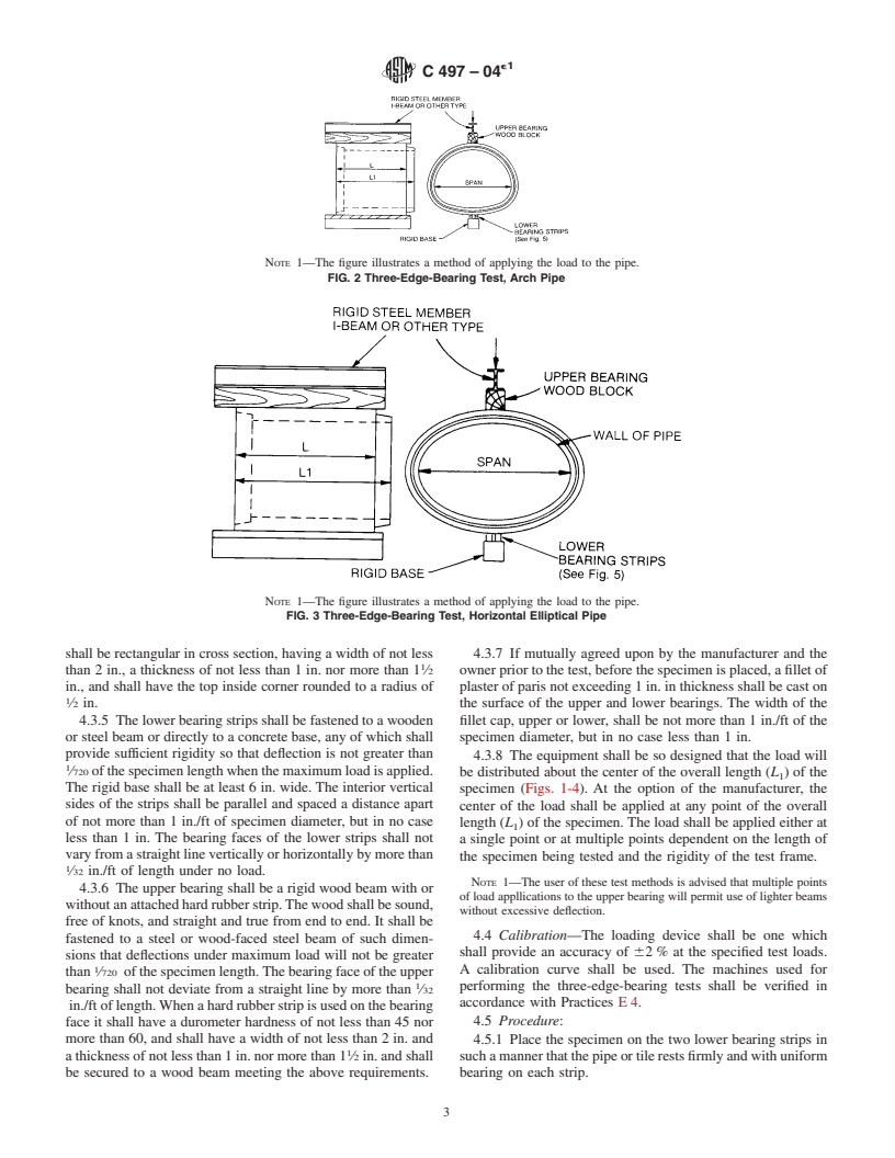 ASTM C497-04e1 - Standard Test Methods for Concrete Pipe, Manhole Sections, or Tile