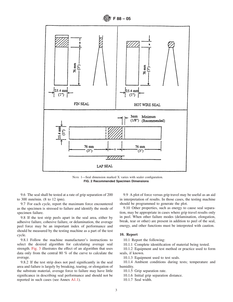 ASTM F88-05 - Standard Test Method for Seal Strength of Flexible Barrier Materials