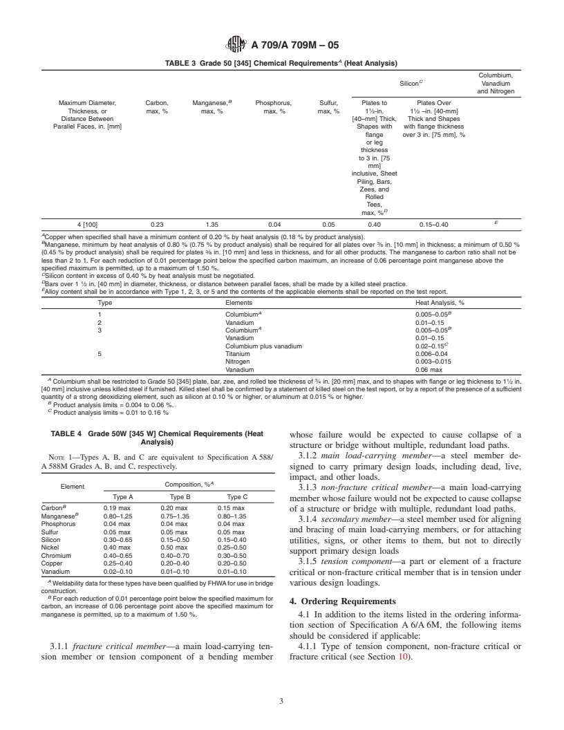 ASTM A709/A709M-05 - Standard Specification for Structural Steel for Bridges