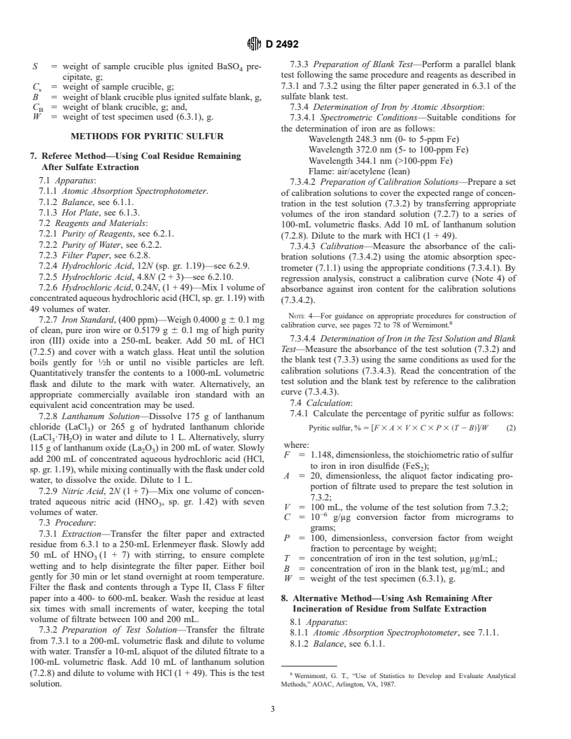 ASTM D2492-90(1998) - Standard Test Method for Forms of Sulfur in Coal