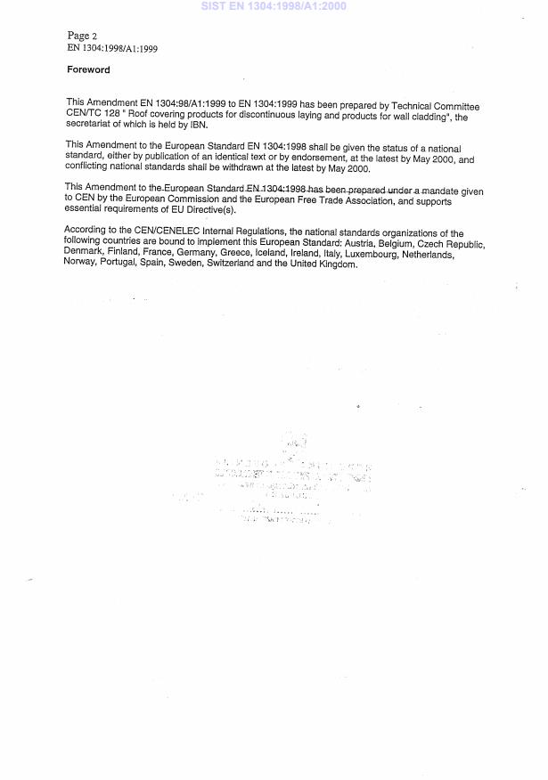 EN 1304:1998/A1:1999 EN 1304:1998/A1:2000 - Page 4 preview