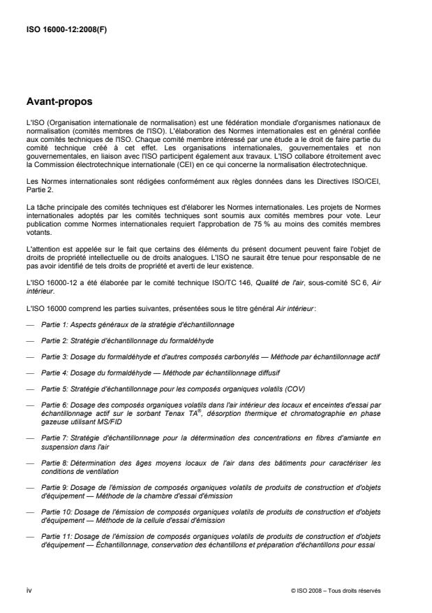ISO 16000-12:2008 ISO 16000-12:2008 - Air intérieur - Page 4 preview