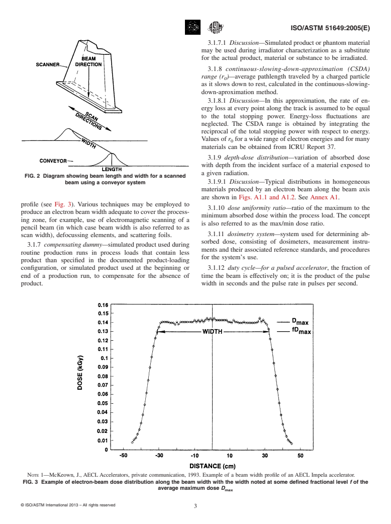 ASTM ISO/ASTM51649-05 - Standard Practice for Dosimetry in an Electron Beam Facility for Radiation Processing at Energies Between 300 keV and 25 MeV