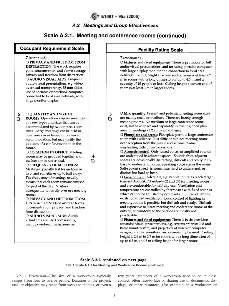 ASTM E1661-95a(2005) - Standard Classification for Serviceability of an Office Facility for Meetings and Group Effectiveness