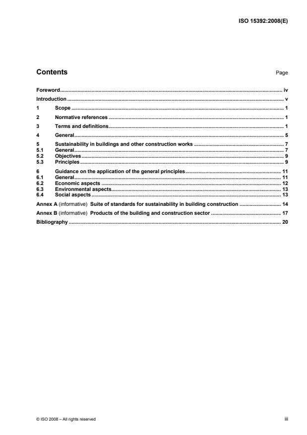 ISO 15392:2008 - Sustainability in building construction -- General principles