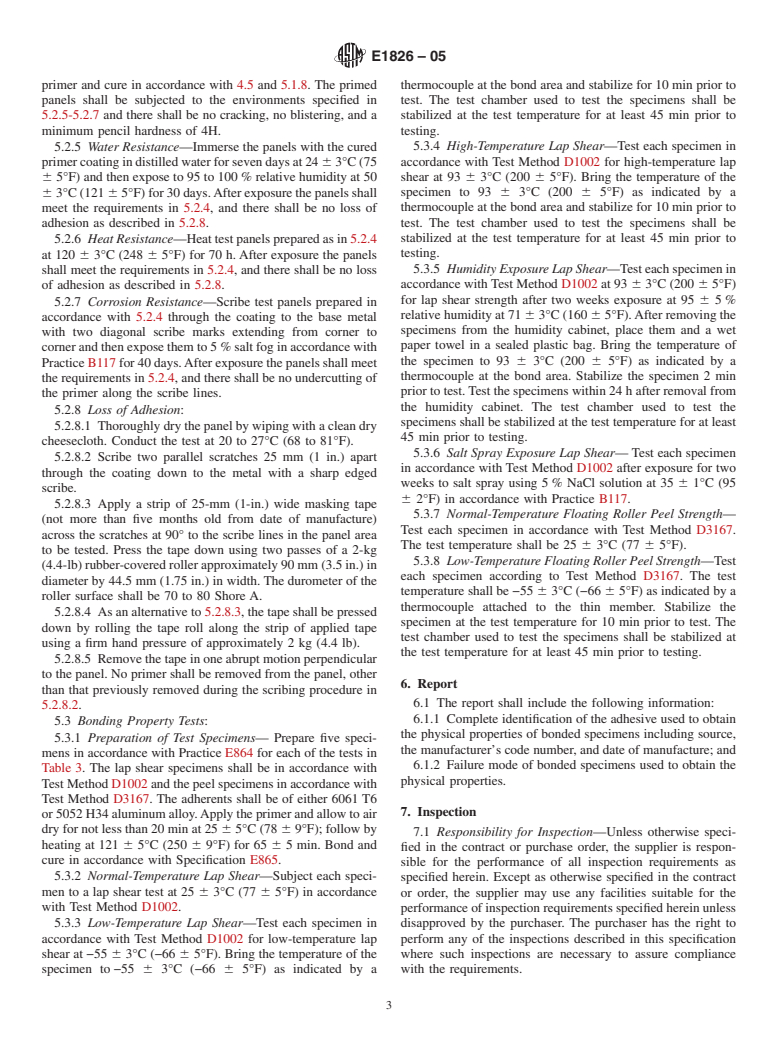 ASTM E1826-05 - Standard Specification for Low Volatile Organic Compound (VOC) Corrosion-Inhibiting Adhesive Primer for Aluminum Alloys to Be Adhesively Bonded