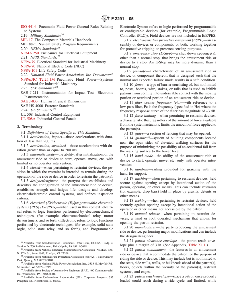 ASTM F2291-05 - Standard Practice for Design of Amusement Rides and Devices