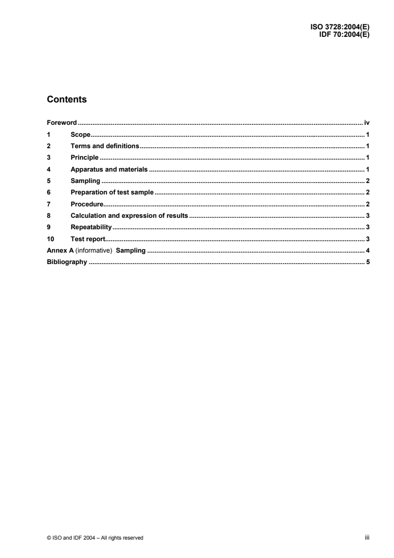 ISO 3728:2004 - Ice-cream and milk ice — Determination of total solids content (Reference method)
Released:11/25/2004