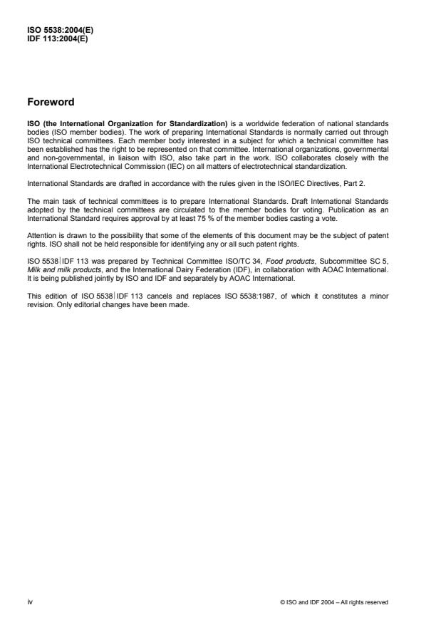 SIST ISO 5538:2011 ISO 5538:2004 - Milk and milk products -- Sampling -- Inspection by attributes - Page 4 preview