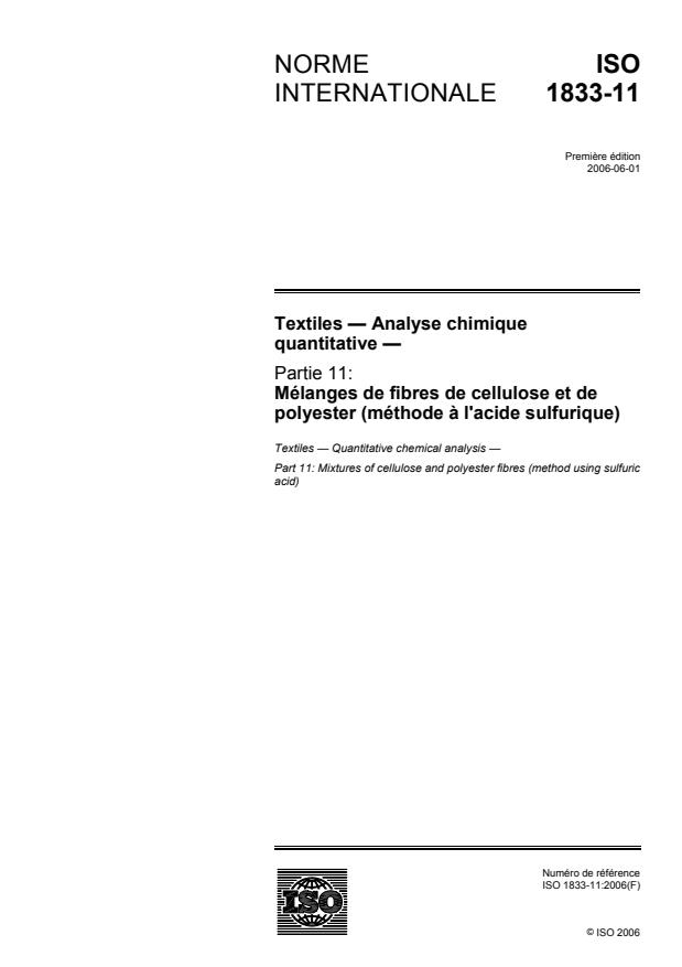 ISO 1833-11:2006 - Textiles -- Analyse chimique quantitative