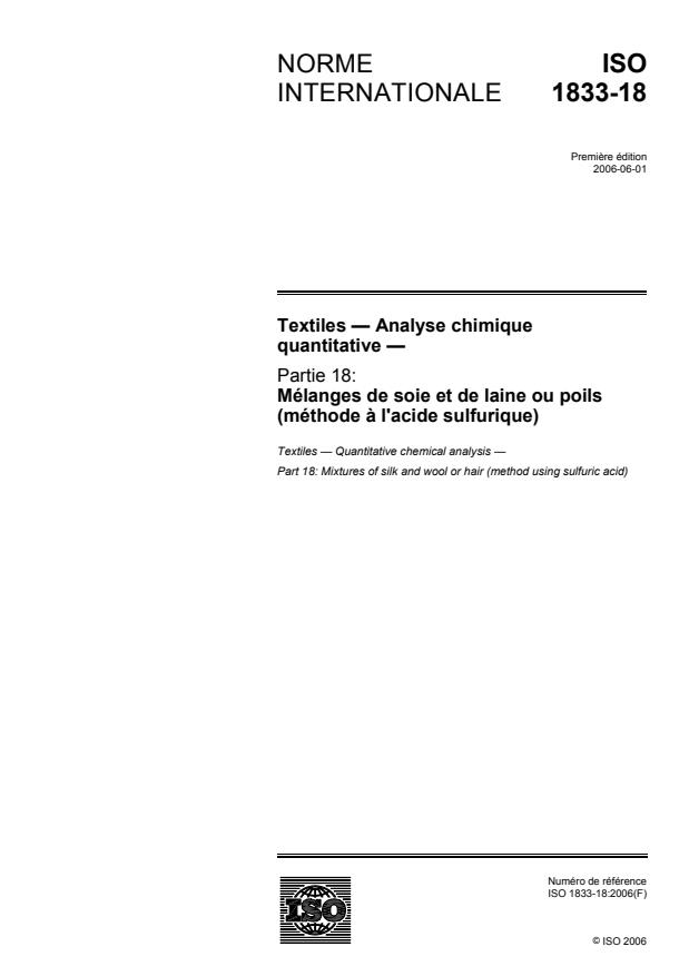 ISO 1833-18:2006 - Textiles -- Analyse chimique quantitative