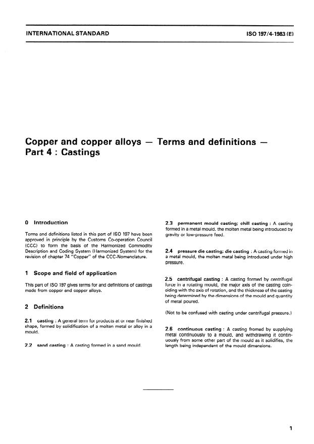 ISO 197-4:1983 - Copper and copper alloys -- Terms and definitions