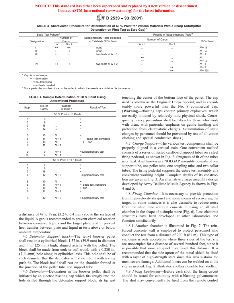 ASTM D2539-93(2001) - Standard Test Method for Shock Sensitivity of Liquid Monopropellants by the Card-Gap Test (Withdrawn 2003)