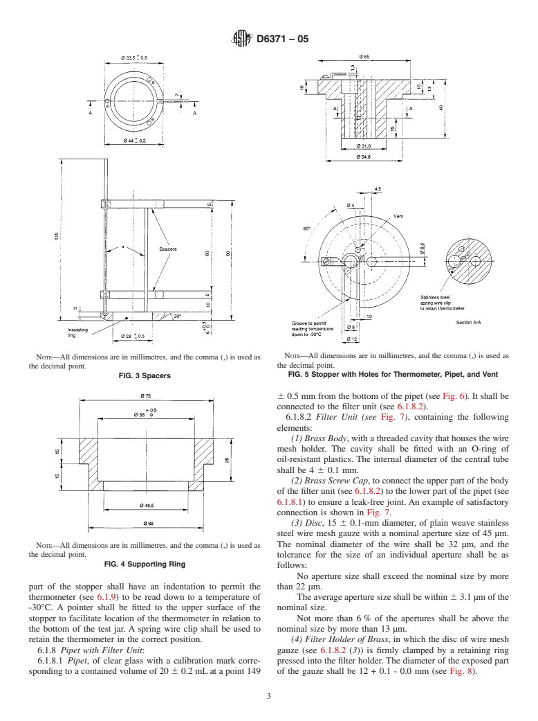 ASTM D6371-05 - Standard Test Method for Cold Filter Plugging Point of Diesel and Heating Fuels