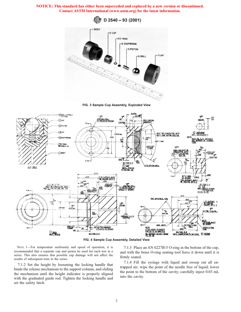 ASTM D2540-93(2001) - Standard Test Method for Drop-Weight Sensitivity of Liquid Monopropellants (Withdrawn 2003)