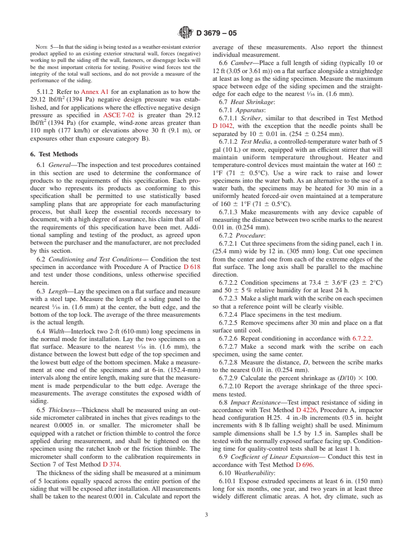 ASTM D3679-05 - Standard Specification for Rigid Poly(Vinyl Chloride) (PVC) Siding