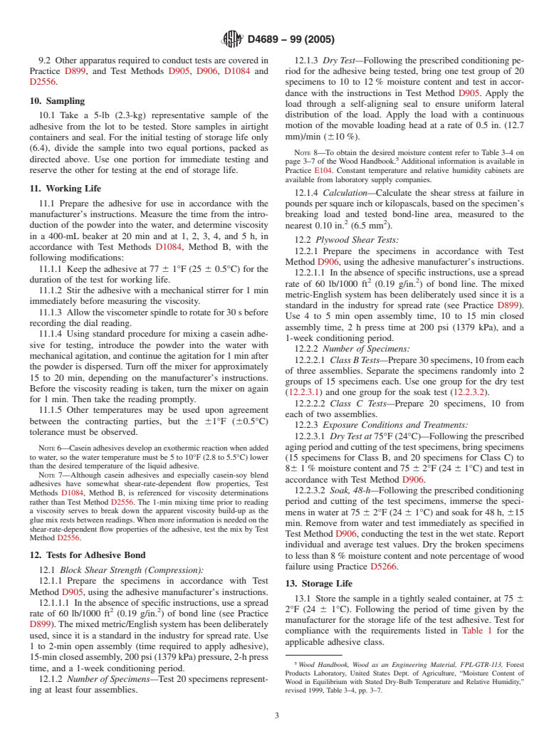 ASTM D4689-99(2005) - Standard Specification for Adhesive, Casein-Type