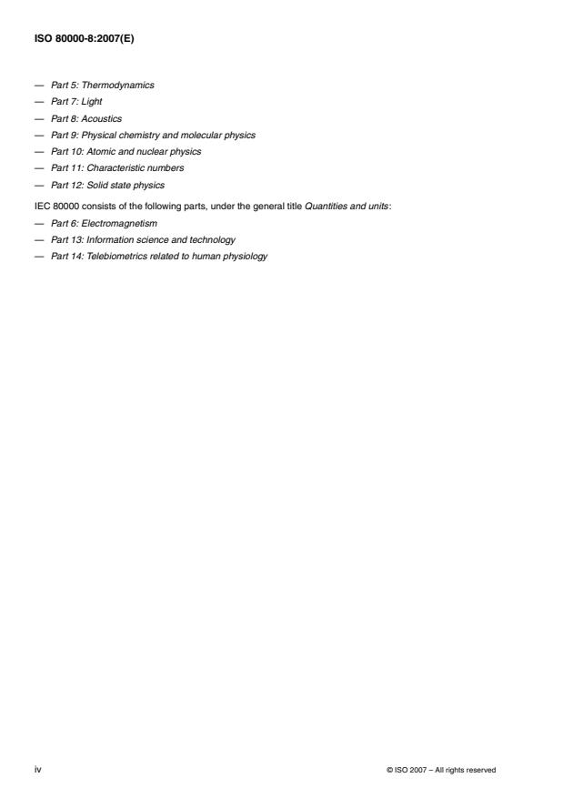 ISO 80000-8:2007 ISO 80000-8:2007 - Quantities and units - Page 4 preview