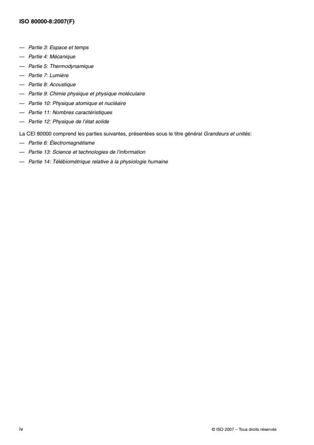 ISO 80000-8:2007 ISO 80000-8:2007 - Grandeurs et unités - Page 4 preview