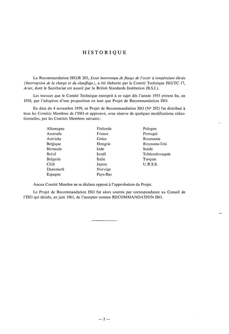 ISO/R 203:1961 ISO/R 203:1961 - Interrupted creep testing of steel at elevated temperatures (load and temperature interrupted)
Released:6/1/1961 - Page 2 preview