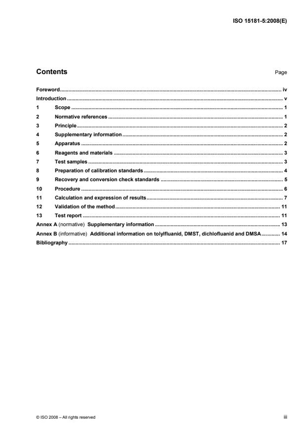 ISO 15181-5:2008 ISO 15181-5:2008 - Paints and varnishes -- Determination of release rate of biocides from antifouling paints - Page 3 preview