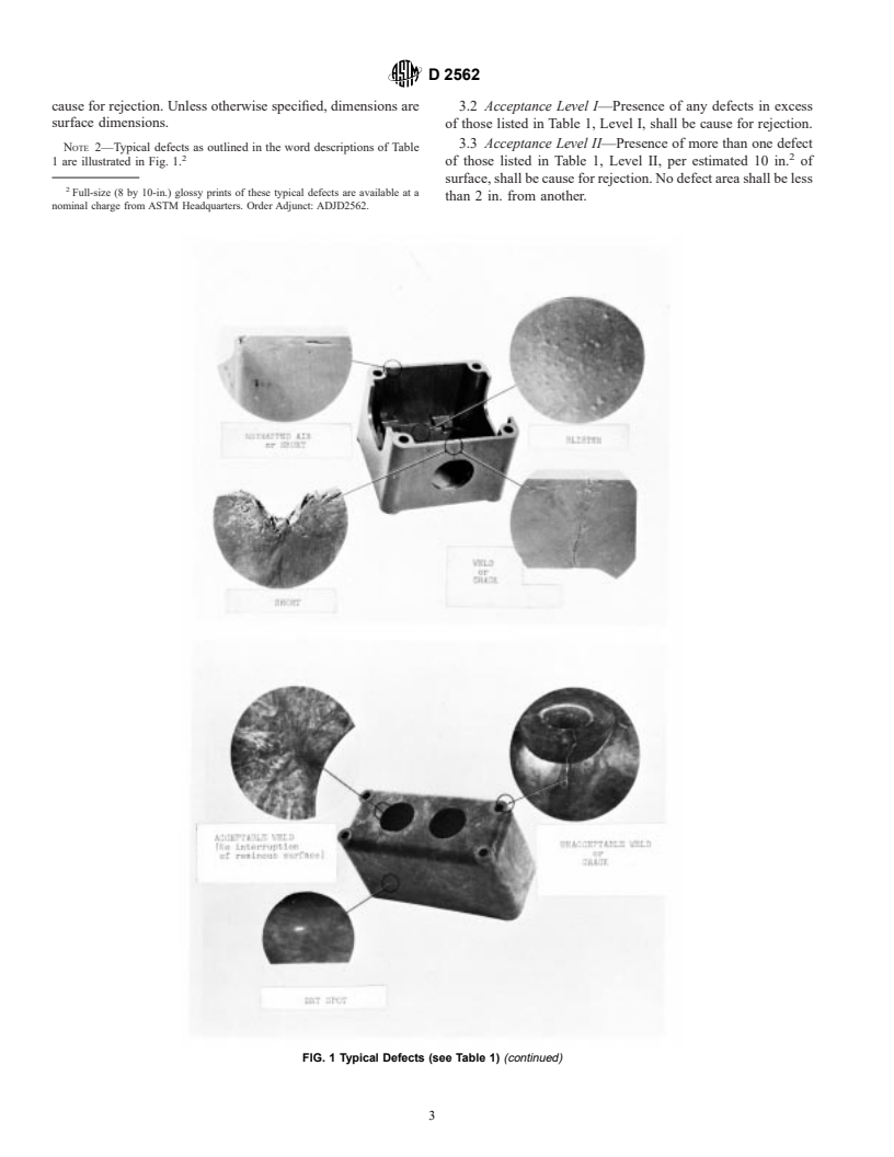 ASTM D2562-94 - Standard Practice for Classifying Visual Defects in Parts Molded from Reinforced Thermosetting Plastics