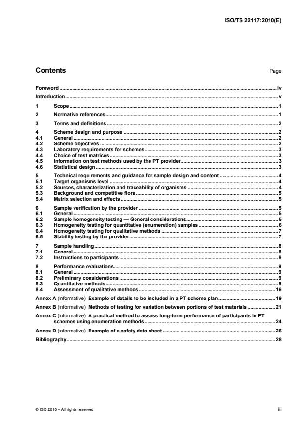 ISO/TS 22117:2010 - Microbiology of food and animal feeding stuffs -- Specific requirements and guidance for proficiency testing by interlaboratory comparison