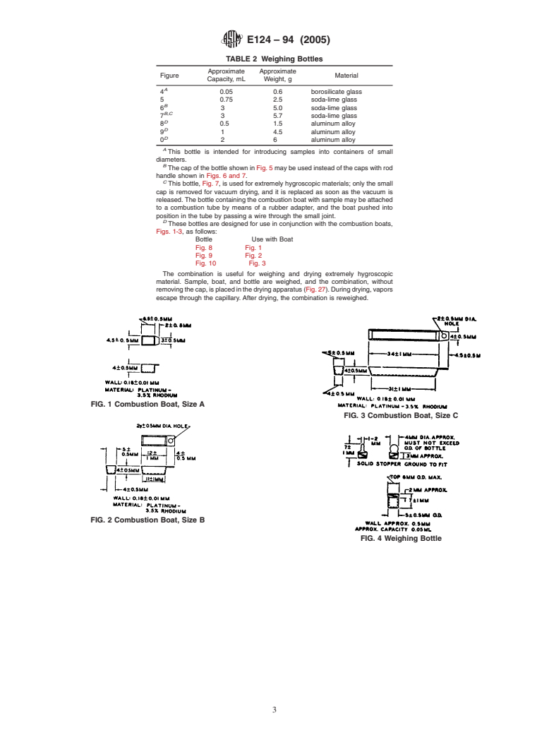 ASTM E124-94(2005) - Standard Specification for Weighing and Drying Apparatus for Microchemical Analysis