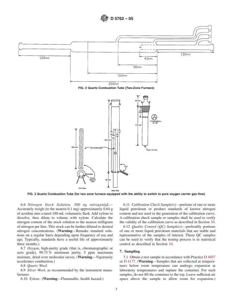 ASTM D5762-05 - Standard Test Method for Nitrogen in Petroleum and Petroleum Products by Boat-Inlet Chemiluminescence