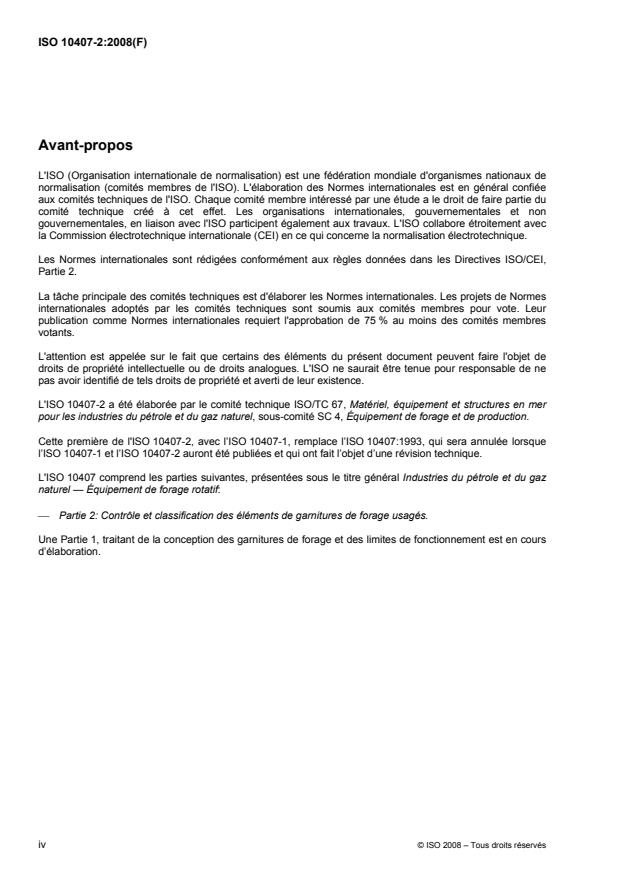 ISO 10407-2:2008 ISO 10407-2:2008 - Industries du pétrole et du gaz naturel -- Équipement de forage rotatif - Page 4 preview