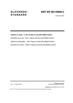 EN ISO 80000-3:2020 - Page 1 preview