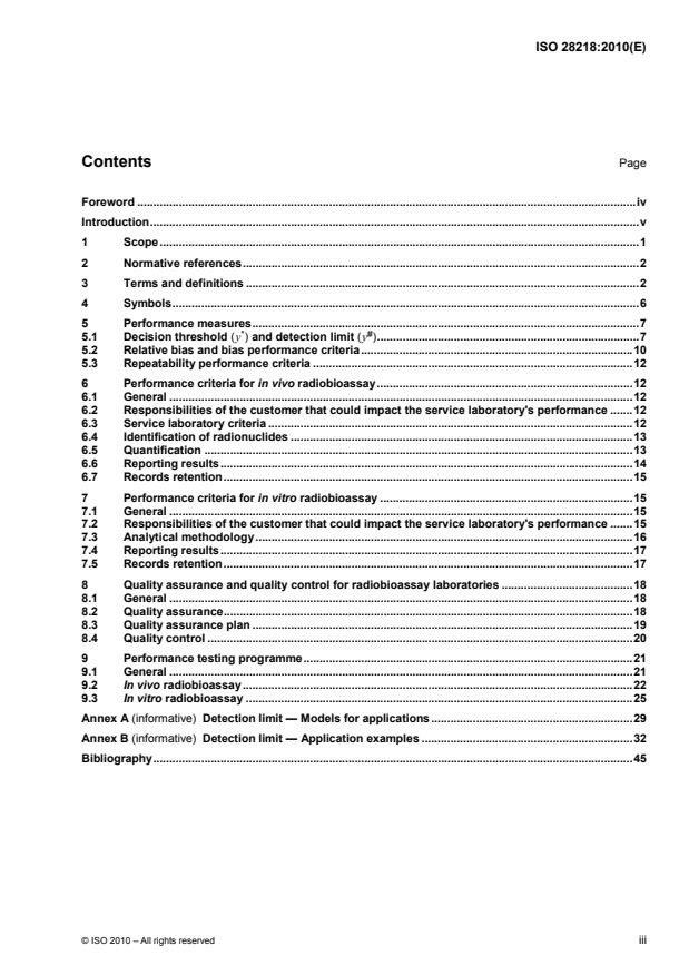 ISO 28218:2010 - Radiation protection -- Performance criteria for radiobioassay