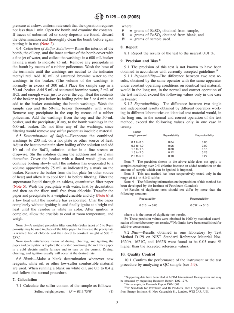 ASTM D129-00(2005) - Standard Test Method for Sulfur in Petroleum Products (General Bomb Method)