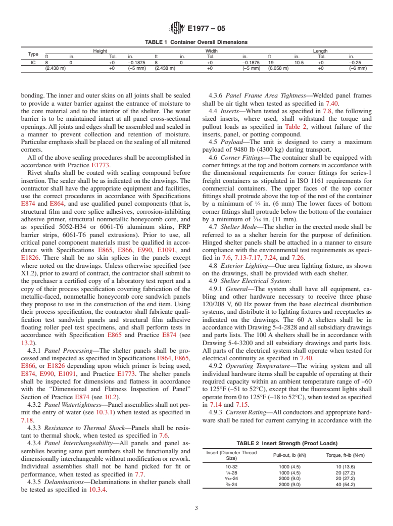 ASTM E1977-05 - Standard Specification for Shelter, Tactical, Expandable, One-Side