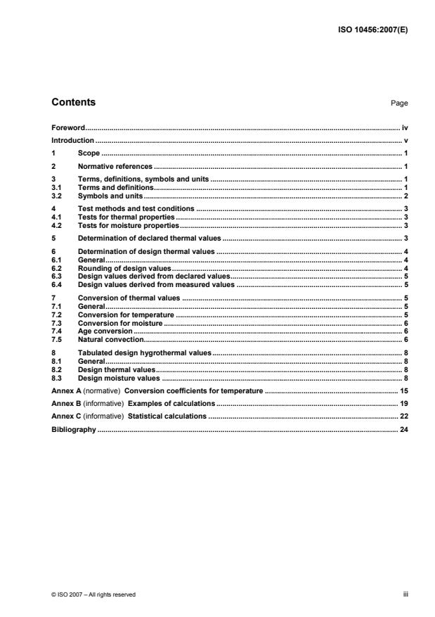 ISO 10456:2007 - Building materials and products -- Hygrothermal properties -- Tabulated design values and procedures for determining declared and design thermal values