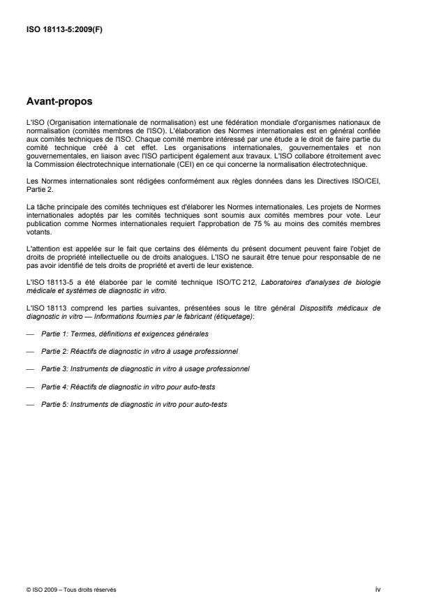 ISO 18113-5:2009 ISO 18113-5:2009 - Dispositifs médicaux de diagnostic in vitro -- Informations fournies par le fabricant (étiquetage) - Page 4 preview