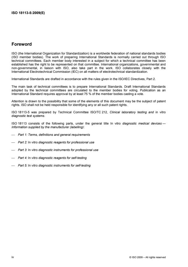 ISO 18113-5:2009 ISO 18113-5:2009 - In vitro diagnostic medical devices -- Information supplied by the manufacturer (labelling) - Page 4 preview