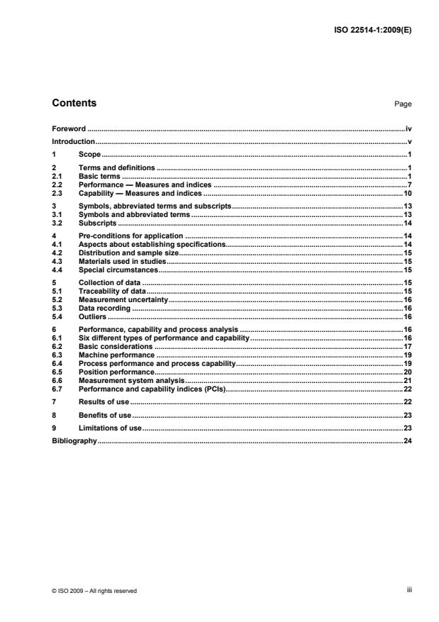 ISO 22514-1:2009 - Statistical methods in process management -- Capability and performance