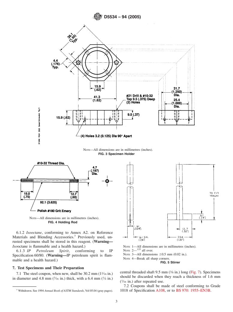 ASTM D5534-94(2005) - Standard Test Method for Vapor-Phase Rust-Preventing Characteristics of Hydraulic Fluids