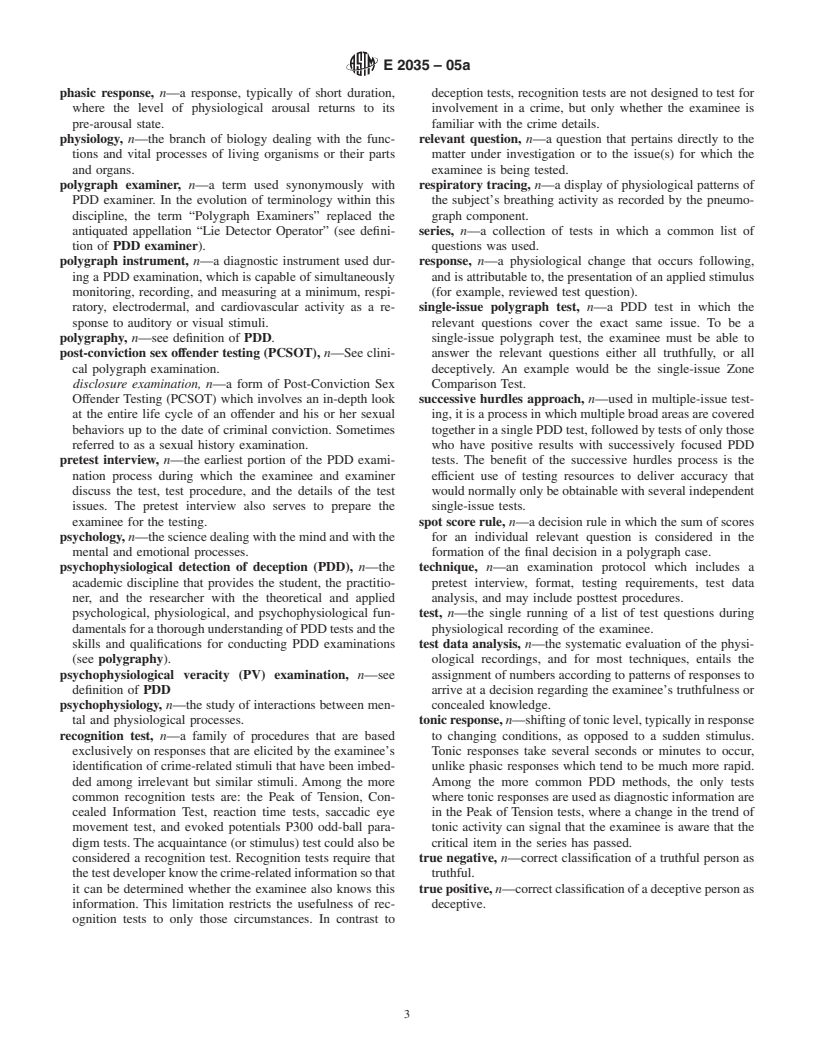 ASTM E2035-05a - Standard Terminology Relating to Forensic Psychophysiology