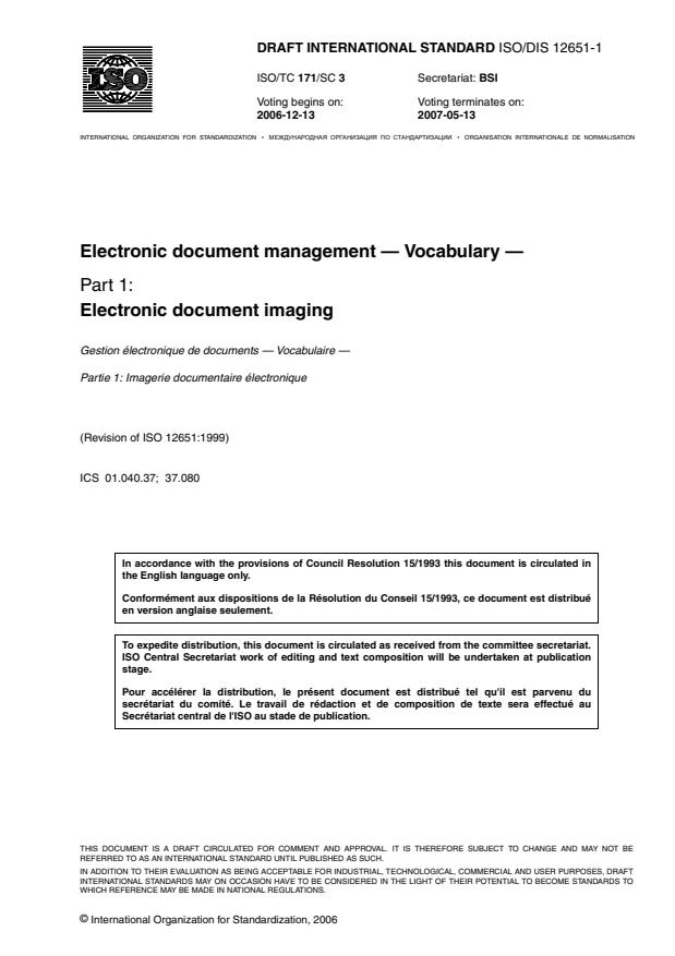 ISO/DIS 12651-1
