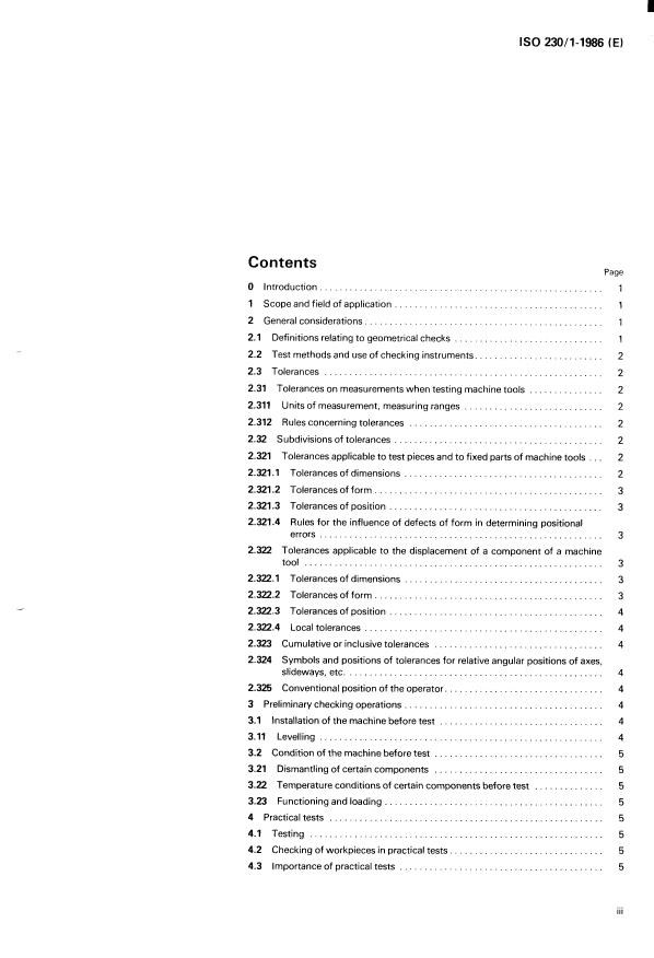 ISO 230-1:1986 - Acceptance code for machine tools