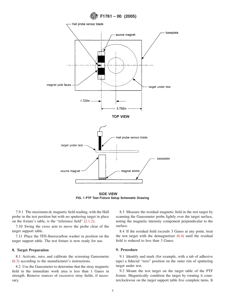 ASTM F1761-00(2005) - Standard Test Method for Pass Through Flux of Circular Magnetic Sputtering Targets