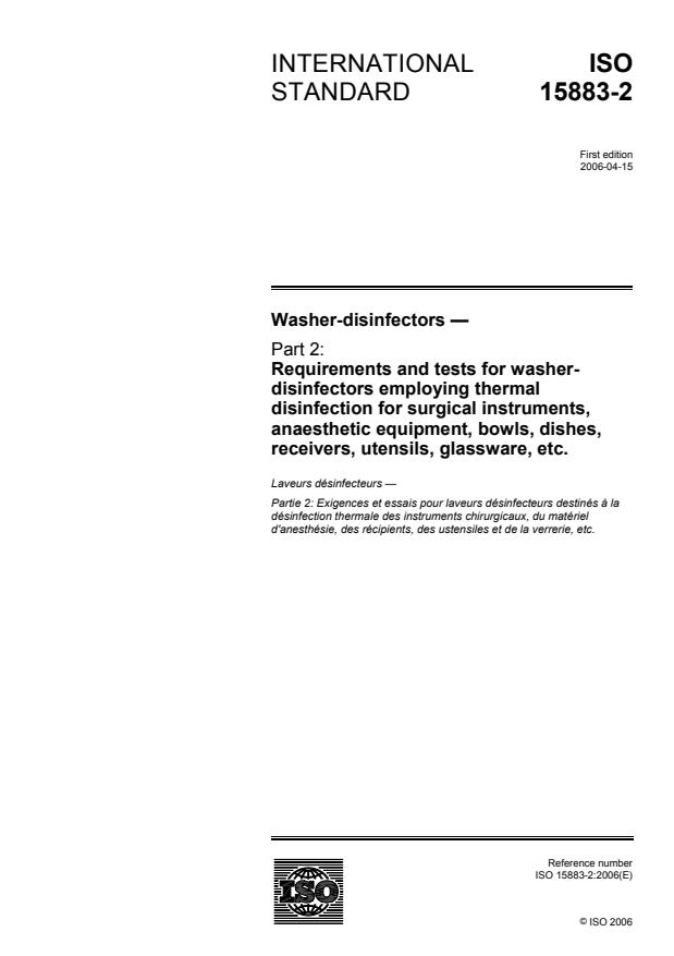 ISO 15883-2:2006 - Washer-disinfectors