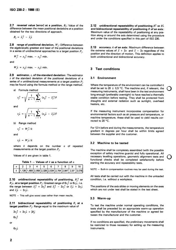 ISO 230-2:1988 ISO 230-2:1988 - Acceptance code for machine tools - Page 4 preview