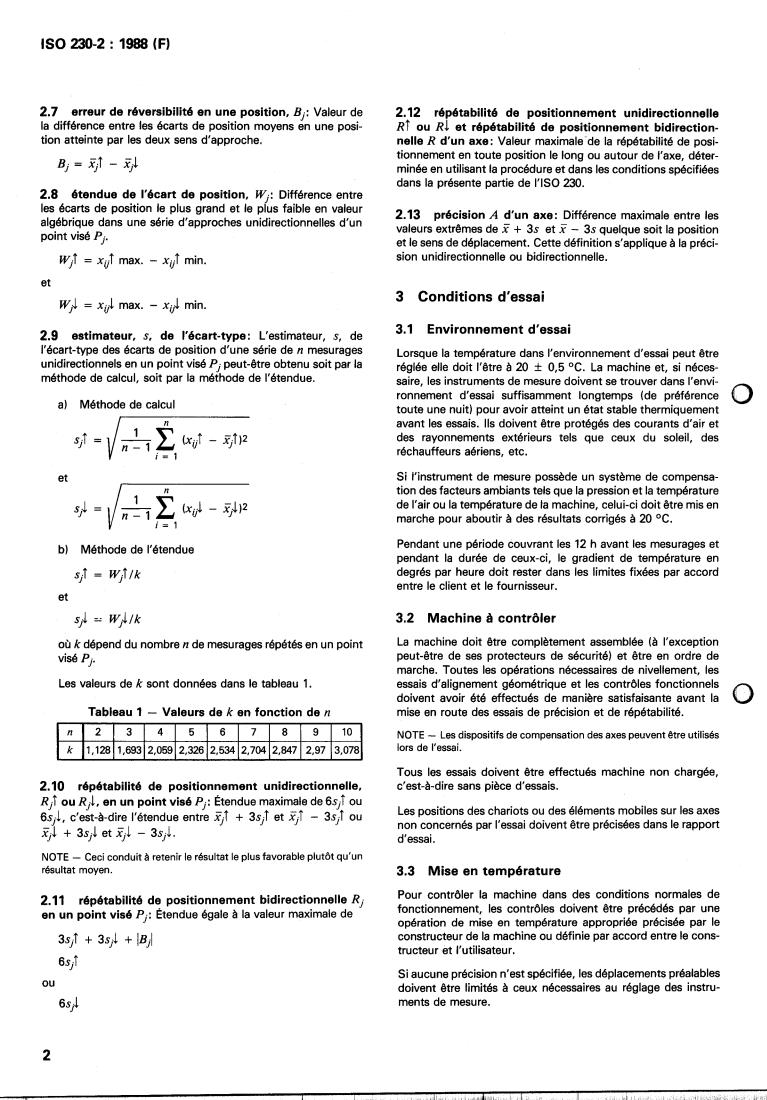 ISO 230-2:1988 ISO 230-2:1988 - Acceptance code for machine tools — Part 2: Determination of accuracy and repeatability of positioning of numerically controlled machine tools
Released:11/3/1988 - Page 4 preview